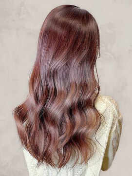 ヘアースタジオ アール(Hair Studio R) 透明感ラベンダーピンクくびれロングレイヤー大人可愛い夏カラー