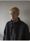 メンズスパイキーボウズ抜きっぱなしブロンド