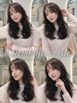 ヘアーサロン リアン 鴻巣店(hair salon Rien) 韓国風ゆるふわロングレイヤー×ダークブラウン/鴻巣