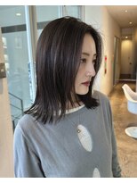 アージェガーデン(AGEE GARDEN) 伸ばし途中ミディアムレイヤー 大人上品ブラウン
