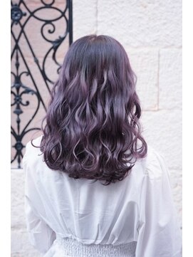 ティンク センター南 (Tink) パープルグレージュ/セミロング/ツヤ感