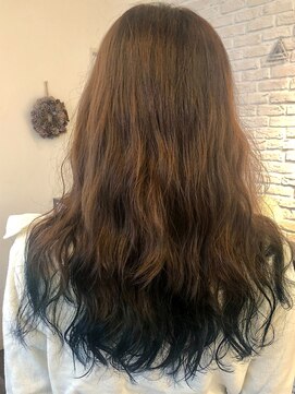 アメイジングヘアー 美沢店(AMAZING HAIR) 【AMAZING HAIR 美沢店/山岸】blue裾カラー×ロング