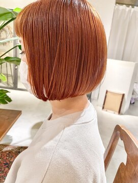 パーク(PARK) 大人可愛いオレンジミニボブ