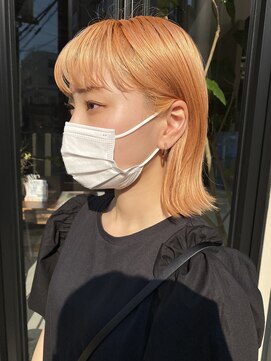 ヘアー アイス ルーチェ(HAIR ICI LUCE) ペールオレンジ　オレンジカラー　ペールカラー　担当中西