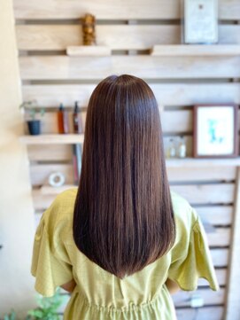 サロンドカスティーロ(salon de castillo) 黒髪暗髪20代30代40代ナチュラルストレート髪質改善セミロング