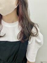 キー(kii) インナーカラーピンク　ロング　福岡　天神　薬院　今泉
