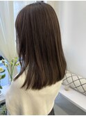 《花屋併設》ロブヘア/チョコブラウン/ノンジアミンカラー◎40代