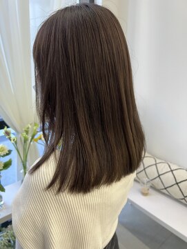 リル(re'll) 《花屋併設》ロブヘア/ブラウン［酸性ストレート/ヘアセット]