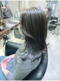 極細ハイライト☆オリーブグレージュ