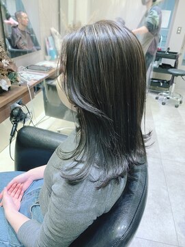 シェル 国分寺(shell) 極細ハイライト☆オリーブグレージュ