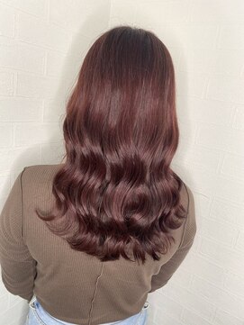 ユートピア(U topia) #ブリーチ無し　#ワンカラーで作る　#レッドブラウン