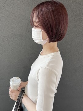 イロ プラス 南田宮店(iro+) 【nobuyo】red brown × mini bob