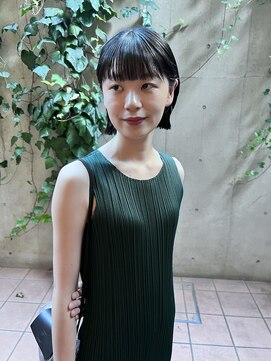 ジェノ(JENO by apish) 韓国風ボブ！グレージュカラー！斜めバング！