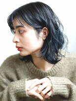 スクエアウーノ 博多(SQUARE＊UNO HAKATA)&nbsp;外ハネボブ　ウェーブヘア　シースルーバング　黒髪