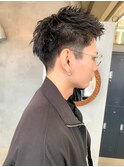 スパイキーショート、メンズカット、黒髪ショート