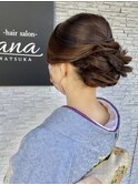 ヘアセット　結婚式　ヘアアレンジ　卒業式　お呼ばれヘア