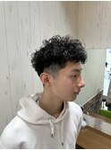メンズパーマ風スペインカール/癖毛カット