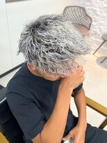 アリープパロット(ALEAP parrot)&nbsp;メンズ似合わせパーマ/ニュアンス/ハイトーンホワイト