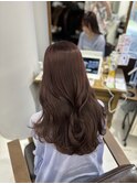 秋色 ピンクブラウン くすみベージュ 髪質改善