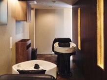 クラウン(crown)の雰囲気（個室感のあるシャンプーブース）
