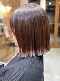 20代30代小顔似合わせ大人ガーリーピンクベージュタッッセルボブ