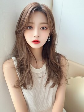 トワ 仙台店(toi) 【韓国・レイヤー】 髪質改善 仙台  オリーブベージュ