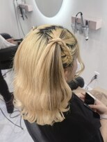 クラン 梅田店(clan)&nbsp;編み上げハーフツイン/梅田ヘアセット