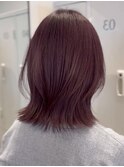 《韓国風ボブ×暖色トレンドカラー》