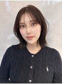韓国へア/レイヤー/顔周り/ボブ/透明感カラー