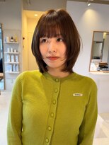 マイン(mine) 透明感カラー オリーブベージュ オリーブカラー レイヤーカット