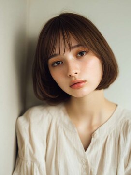 シェル 吉祥寺(shell) くびレイヤーエモージュグレージュカラーくびれショート/吉祥寺