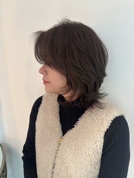 ユウヘアー 本山店(U Hair) ミディアムレイヤー/オリーブベージュ/トリートメント
