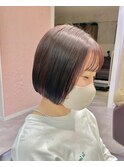 ボブ×切りっぱなしボブ×レイヤーボブ×暖色カラー×横浜石川町