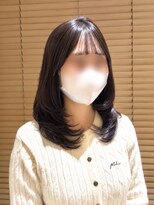 オーガニックエコ 川越(organic+eco)&nbsp;大人可愛いミディアムレイヤー/グレージュカラー/20代30代