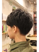 ヘアー ド ブラン(Hair de Brun)&nbsp;☆ニュアンスパーマ☆マッシュ風ツーブロックショート☆