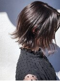 チェスナットブラウン_結婚式,前下がり,斜めバング