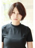 【lien.相楽顕】大人かわいいひし形ショートボブ/ココアブラウン