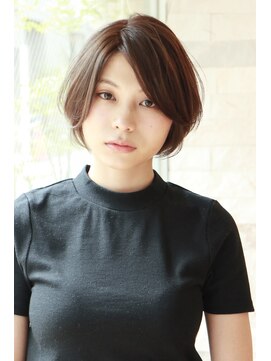 リアン(lien) 【lien.相楽顕】大人かわいいひし形ショートボブ/ココアブラウン