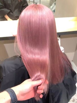 ベレーザ 渋谷(BELEZA) ba521_ベビーバングボブルフミルクティーピンク内巻きワンカール