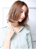 大人可愛い20代30代40代小顔ペールベージュ カールB4