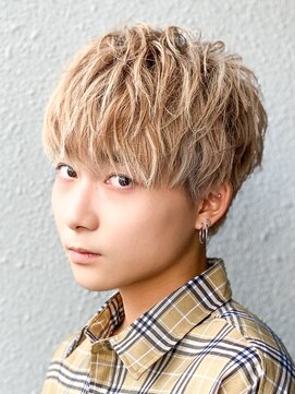 エルマーク(L-MARK) ダブルカラースパイラルパーマツイストパーマフェード短髪