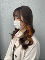 カプア 仙台駅前店(Kapua)&nbsp;大人可愛いピアスカラー/オレンジ/ブリーチ/10代２０代人気◎