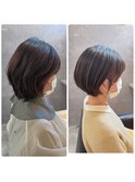癖毛・多毛の方におすすめ♪扱いやすい丸みショート♪