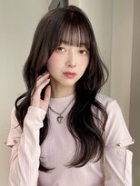 フォルテミラ(FORTE MILA)&nbsp;韓国前髪オルチャンヘア×ダークグレージュカラーワンホンヘア