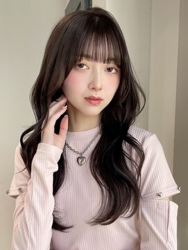 フォルテミラ(FORTE MILA) 韓国前髪オルチャンヘア×ダークグレージュカラーワンホンヘア