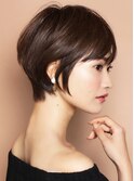 ショートヘア/前髪あり/小顔//30代・40代/襟足長め