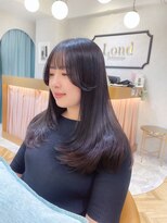 ロンドプランタン 恵比寿(Lond Printemps)&nbsp;レイヤーカットでワンカールだけで可愛い韓国ヘア　ダークカラー