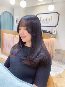 ロンドプランタン 恵比寿(Lond Printemps) レイヤーカットでワンカールだけで可愛い韓国ヘア　ダークカラー