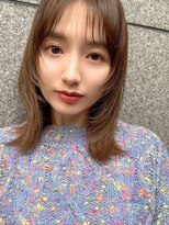 フリティ 大阪西梅田店(friity)&nbsp;ベージュインナーカラーショートボブレイヤーミディアム前髪