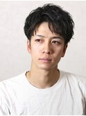 ナチュラルツイストスパイラルパーマビジネスパーマアップバング